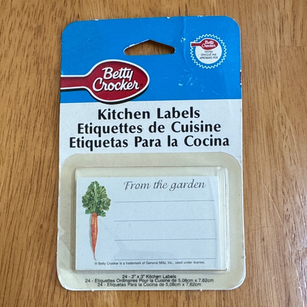 Betty Crocker Kitchen Labels From the Garden Vintage New Sealed